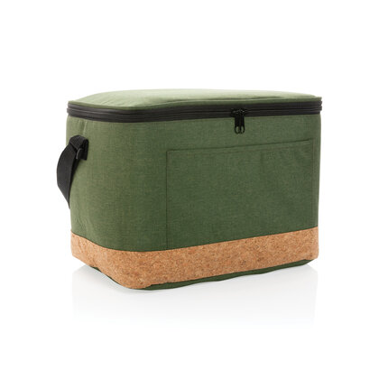 Impact AWARE&trade; XL RPET two tone cooler bag with cork detail
