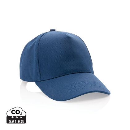 Impact 5panel 280gr Recycled cotton cap with AWARE&trade; tracer