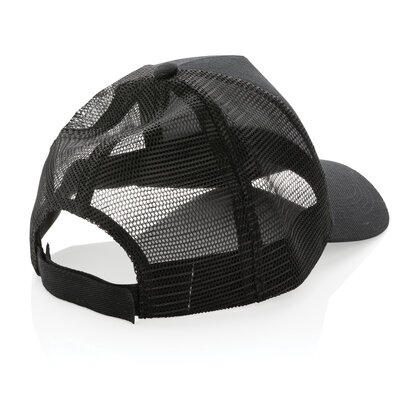 Impact AWARE&trade; Brushed rcotton 5 panel trucker cap 190gr