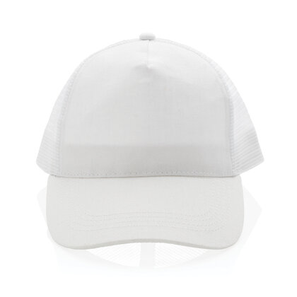 Impact AWARE&trade; Brushed rcotton 5 panel trucker cap 190gr