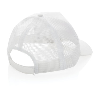 Impact AWARE&trade; Brushed rcotton 5 panel trucker cap 190gr