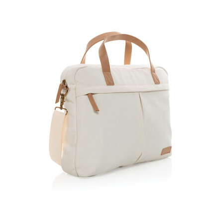 Impact AWARE&trade; 16 oz. recycled canvas laptop bag