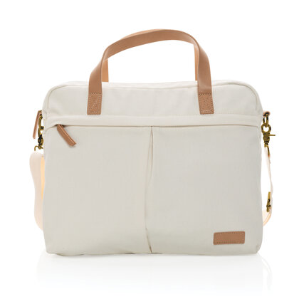 Impact AWARE&trade; 16 oz. recycled canvas laptop bag