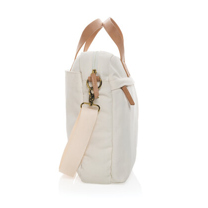 Impact AWARE&trade; 16 oz. recycled canvas laptop bag