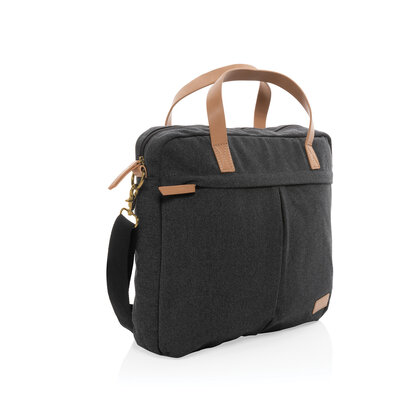 Impact AWARE&trade; 16 oz. recycled canvas laptop bag