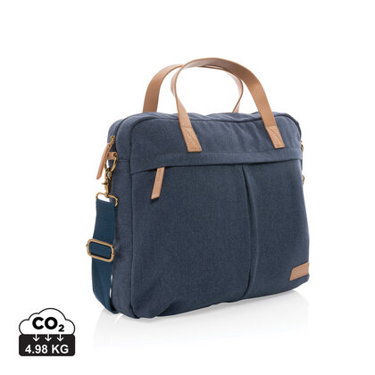 Impact AWARE&trade; 16 oz. recycled canvas laptop bag