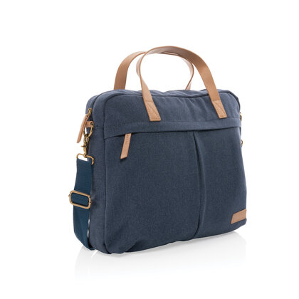 Impact AWARE&trade; 16 oz. recycled canvas laptop bag