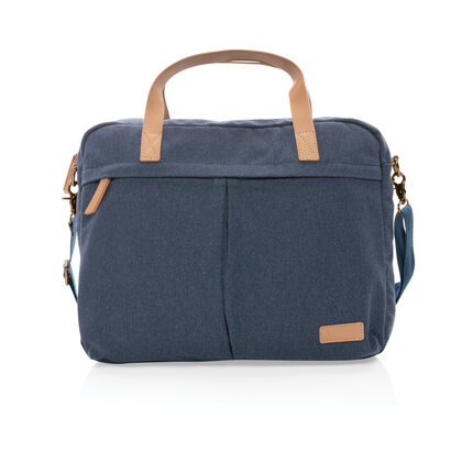 Impact AWARE&trade; 16 oz. recycled canvas laptop bag