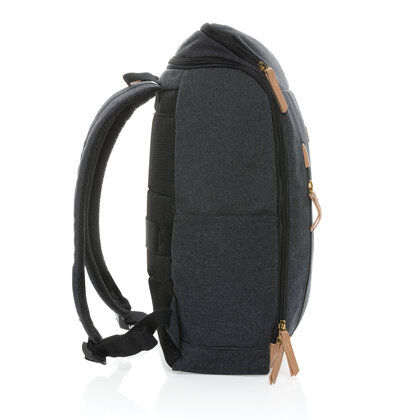 Impact AWARE&trade; 16 oz. recycled canvas 15" laptop backpack