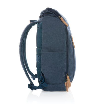 Impact AWARE&trade; 16 oz. recycled canvas 15" laptop backpack