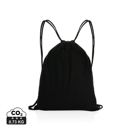 Impact AWARE&trade; recycled cotton drawstring backpack 145g