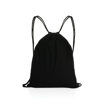 Impact AWARE&trade; recycled cotton drawstring backpack 145g