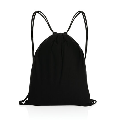 Impact AWARE&trade; recycled cotton drawstring backpack 145g
