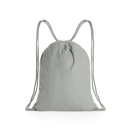 Impact AWARE&trade; recycled cotton drawstring backpack 145g