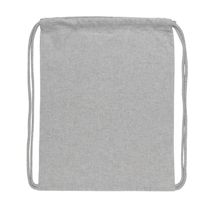 Impact AWARE&trade; recycled cotton drawstring backpack 145g