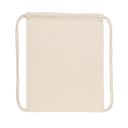 Impact AWARE&trade; recycled cotton drawstring backpack 145g