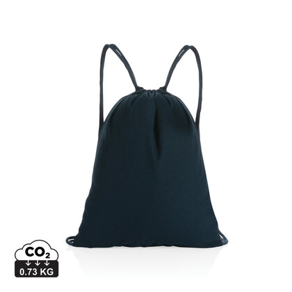 Impact AWARE&trade; recycled cotton drawstring backpack 145g