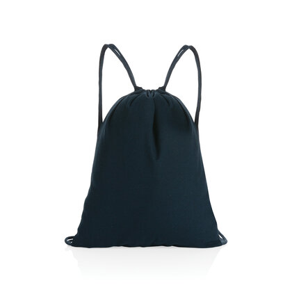 Impact AWARE&trade; recycled cotton drawstring backpack 145g