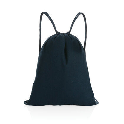 Impact AWARE&trade; recycled cotton drawstring backpack 145g