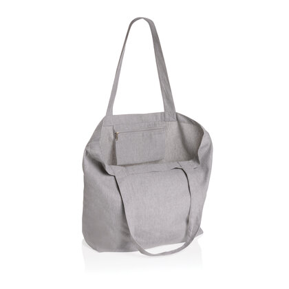 Impact Aware&trade; 240 gsm rcanvas shopper w/pocket undyed