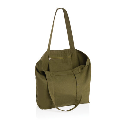 Impact Aware&trade; 240 gsm rcanvas shopper w/pocket undyed