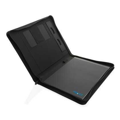 Impact Aware&trade; deluxe 300D tech portfolio with zipper