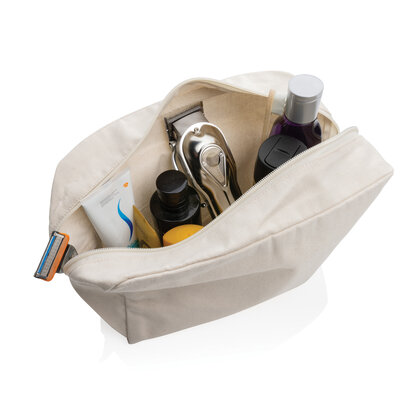 Impact Aware&trade; 285 gsm rcanvas toiletry bag undyed