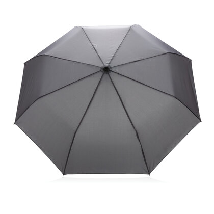 20.5" Impact AWARE&trade; RPET 190T Pongee bamboo mini umbrella
