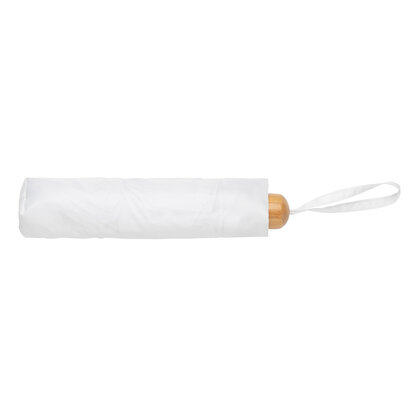 20.5" Impact AWARE&trade; RPET 190T Pongee bamboo mini umbrella