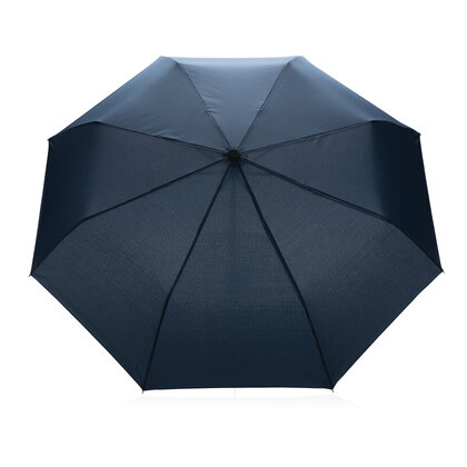 20.5" Impact AWARE&trade; RPET 190T Pongee bamboo mini umbrella