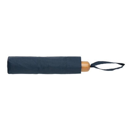 20.5" Impact AWARE&trade; RPET 190T Pongee bamboo mini umbrella