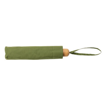 20.5" Impact AWARE&trade; RPET 190T Pongee bamboo mini umbrella