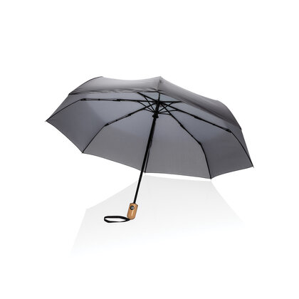 21" Impact AWARE&trade; RPET 190T bamboo auto open/close umbrella