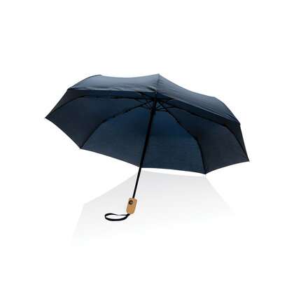 21" Impact AWARE&trade; RPET 190T bamboo auto open/close umbrella
