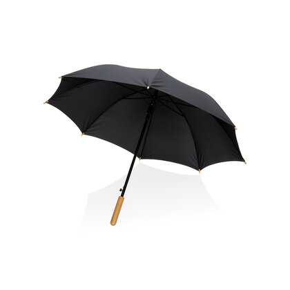 23" Impact AWARE&trade; RPET 190T auto open bamboo umbrella