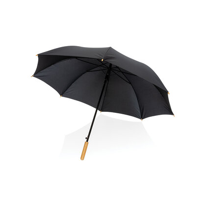 27" Impact AWARE&trade; RPET 190T auto open bamboo umbrella