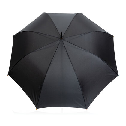 27" Impact AWARE&trade; RPET 190T auto open bamboo umbrella
