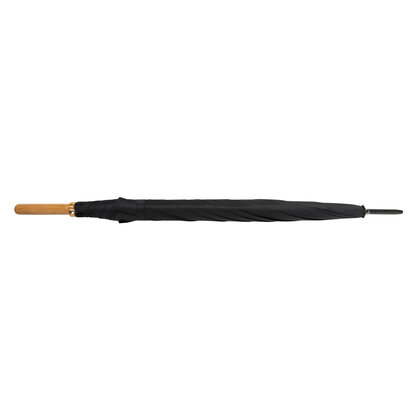 27" Impact AWARE&trade; RPET 190T auto open bamboo umbrella