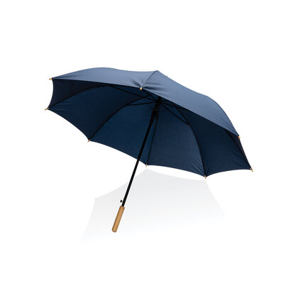 27" Impact AWARE&trade; RPET 190T auto open bamboo umbrella