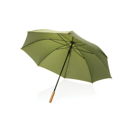 27" Impact AWARE&trade; RPET 190T auto open bamboo umbrella