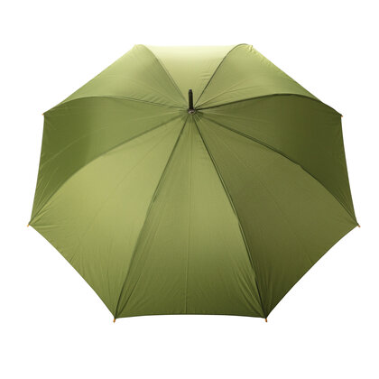 27" Impact AWARE&trade; RPET 190T auto open bamboo umbrella