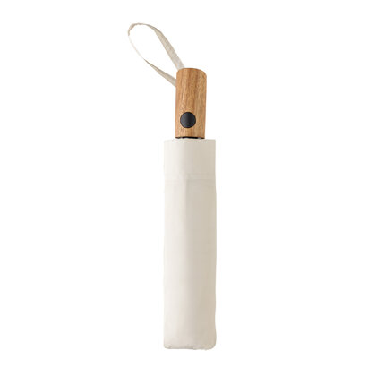 Kaycey 21" AWARE&trade; RPET Acacia wood mini auto open umbrella