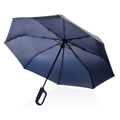 Yara 21" AWARE&trade; RPET solid colour umbrella with carabiner