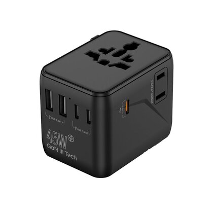 GAN 45W travel adaptor