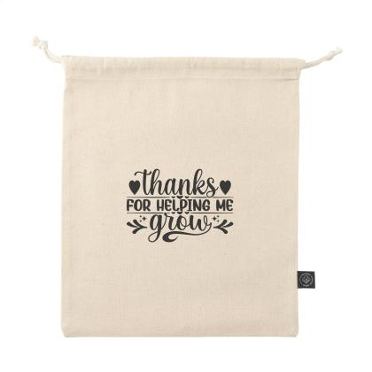 Gift Pouch Natural GRS Recycled Cotton (150 g/m²) M