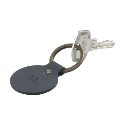 Recycled Leather Keyring Round
