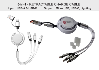 5-in-1 RETRACTABLE MULTI-CHARGE CABLES