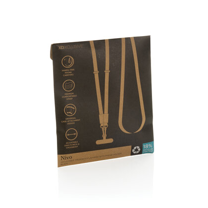 Nivo RCS recycled PET Crossbody lanyard