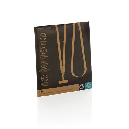 Nivo RCS recycled PET Crossbody lanyard