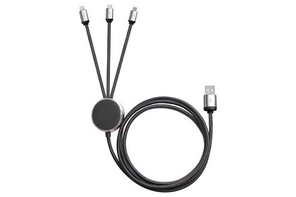 TULIP PLUS Metallic Light-Up Logo Charging Cable